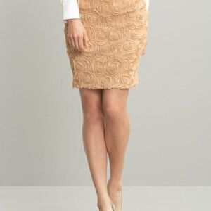 Banana Republic Textured Beige Pencil Skirt